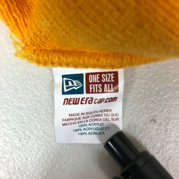 Vintage New Era Los Angeles Lakers Logo Embroidered NBA Beanie Knit Hat LA Cap - Picture 7 of 11